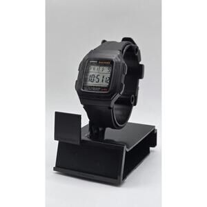 CASIO F201WA-1AV Multi-Function Alarms Digital Sport Black & Silver Watch